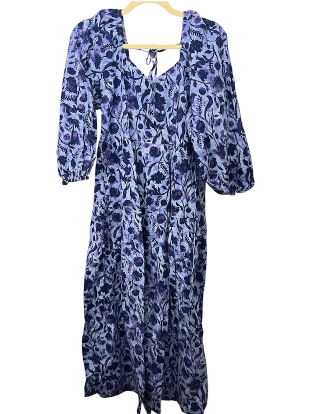 Universal Thread blue floral puff sleeve maxi dress NWT medium